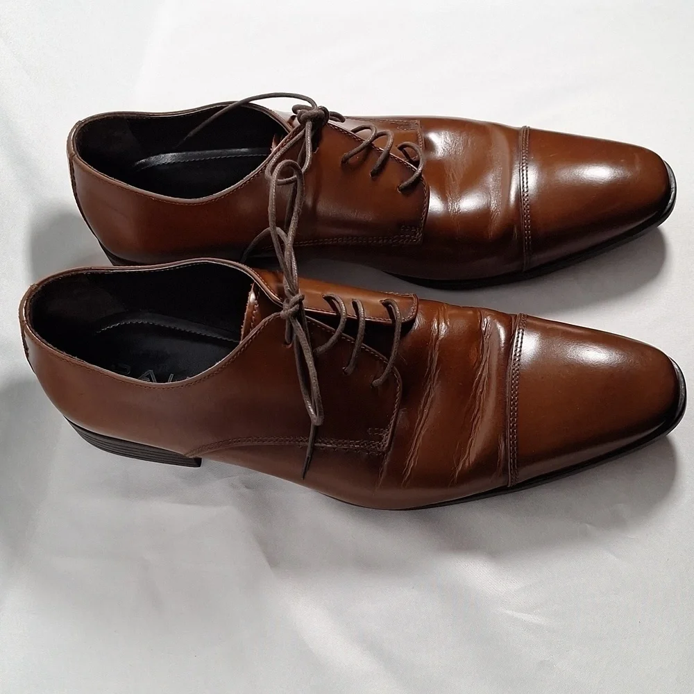💚 Mens RAIL brown leather Oxford shoe in size  43